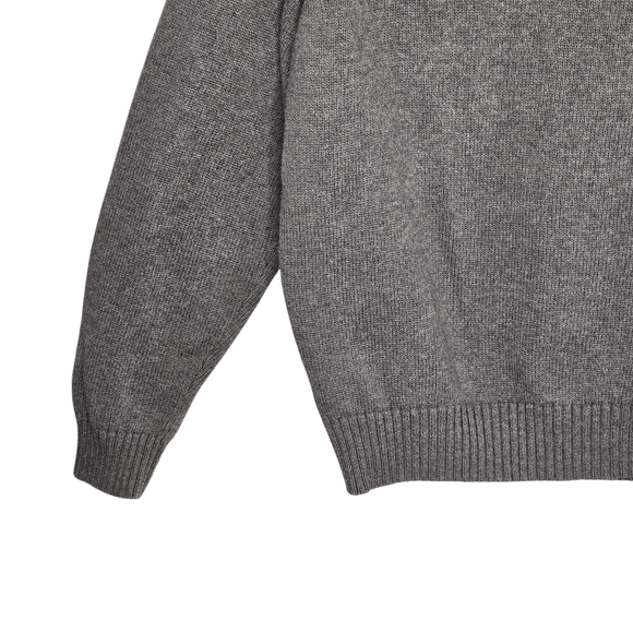 Polo Ralph Lauren Pullover Mens EL Estate Rib Quarter Zip Grey Sweater Pony - Picture 7 of 10